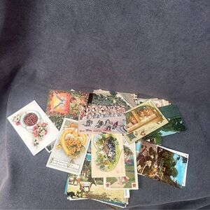 107 vintage postcard lot euphemia